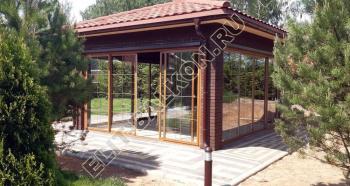 Остекление беседки раздвижной системой Слайдорс