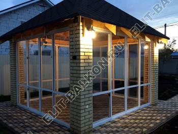 Остекление беседки раздвижной системой Слайдорс