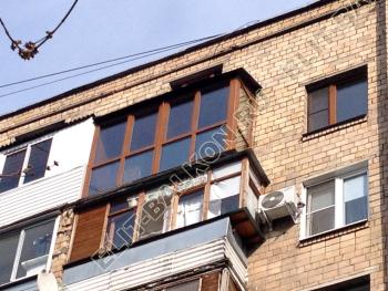 Остекление балкона ПВХ от пола до потолка, ламинация с двух сторон, монтаж крыши. г. Москва. 