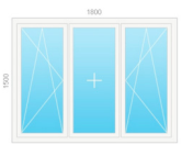 Трехстворчатое окно