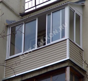 Внешняя отделка балкона сайдингом&nbsp;