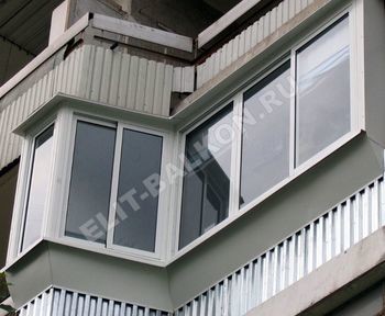 Внешняя отделка балкона профнастилом