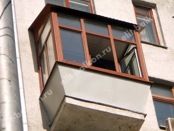 Внешняя отделка балкона профнастилом