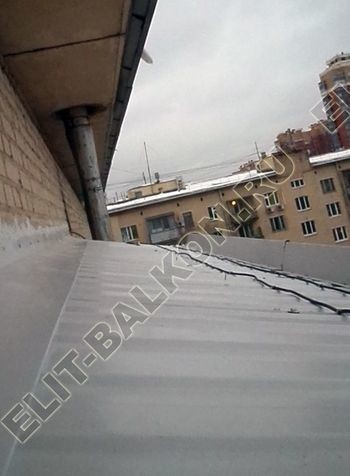 Фото № 14. г. Москва, ул. Ленинский проспект. Монтаж новой крыши на балконе, отделка потолка. 