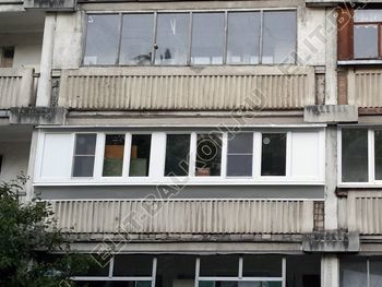 Теплое остекление лоджии ПВХ с выносом, утепление, отделка под кабинет. г. Москва. Фото № 52.